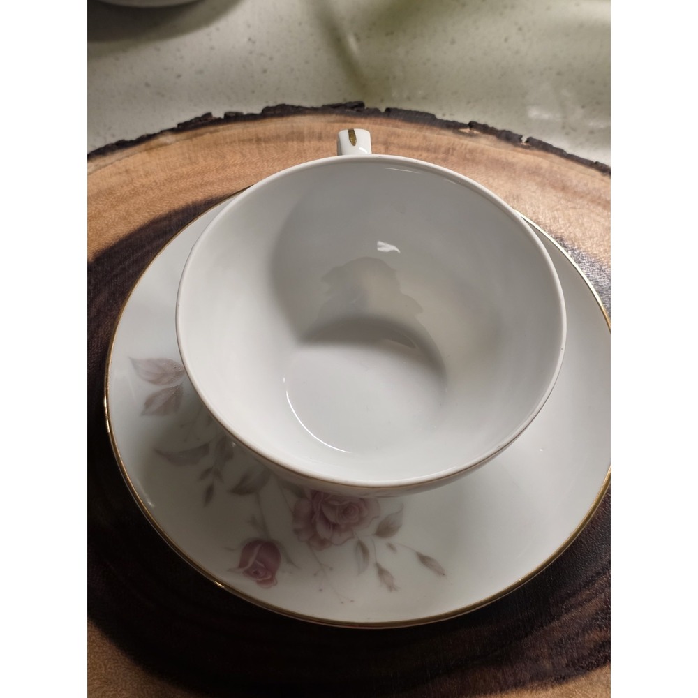 FINE CHINA OF JAPAN 8542 LAURA 2"h Flat Coffee Tea Cup And Saucer - Picture 9 of 13